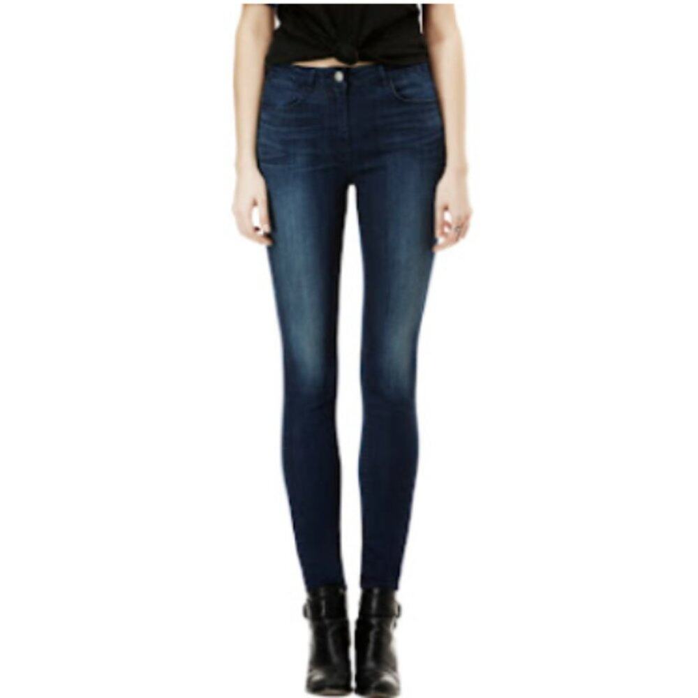 3X1 Channel High Rise Dark Wash Skinny Jeans